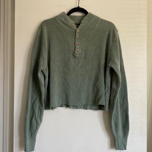 VINTAGE J Crew Cropped Henley